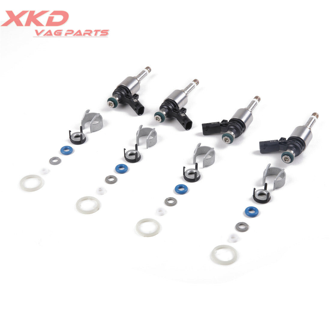 4 Fuel Injectors and Repair Kits for EA888 2.0T Models Suitable for Golf , for Jetta , CC, for Audi A3, A4, A6, TT