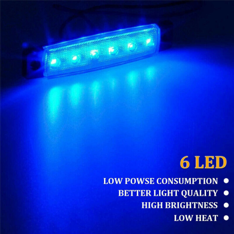 6LED Rock Wheel Light for for Jeep Offroad Truck Boat Truck Trailer Side Marker