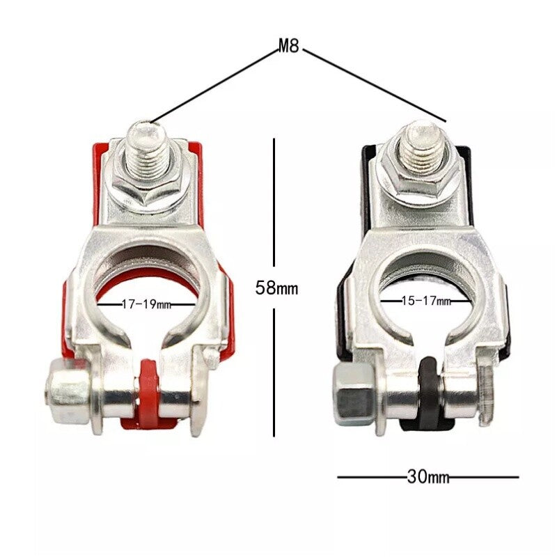 16-18mm Auto Battery Clamp Terminal Connector Top Post for RV Boat Car Accessory