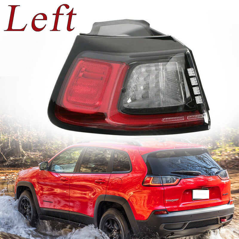 One-piece set of rear brake light and taillights suitable for Jeep Cherokee 2019-2021.