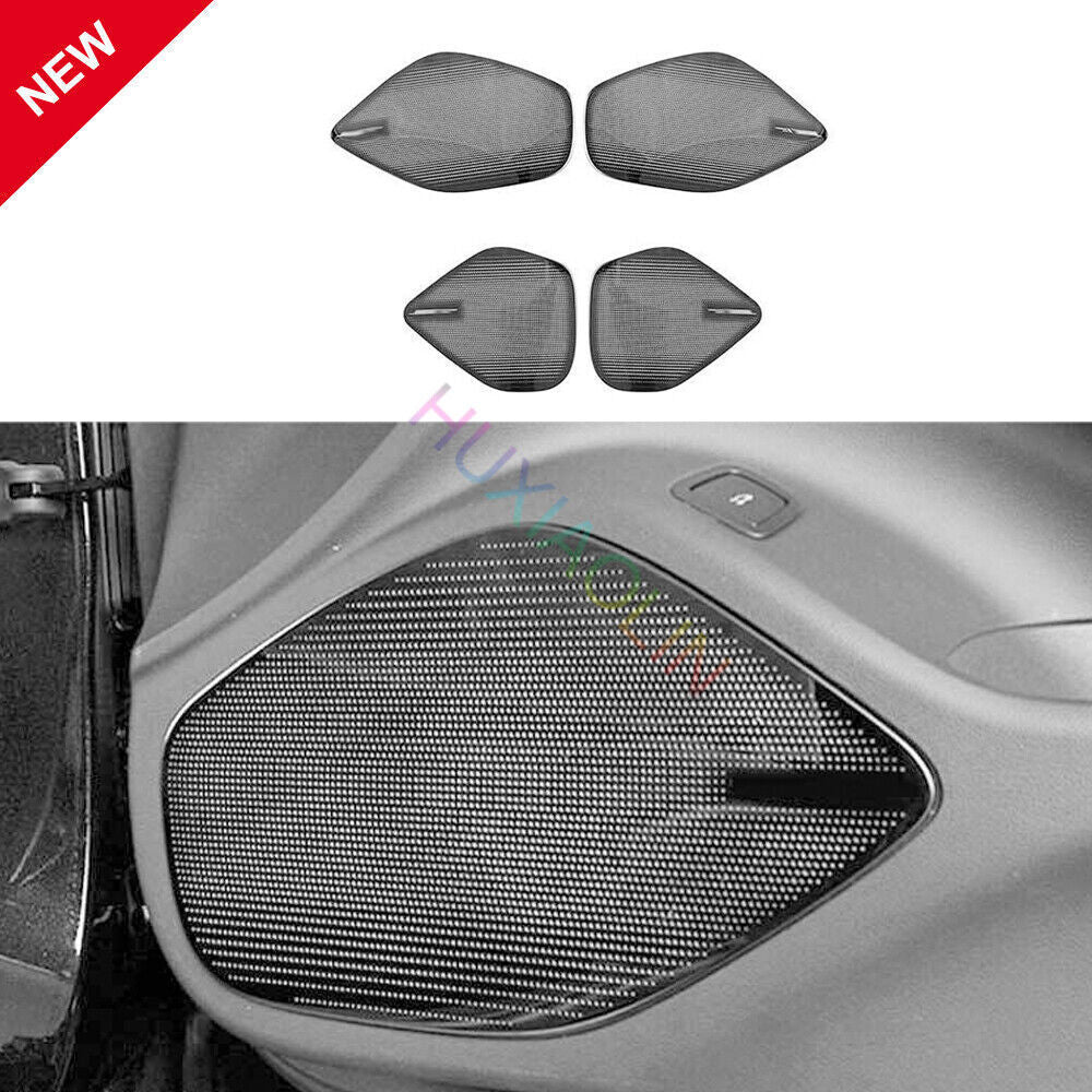 for Cadillac CT5 2020-24 Black Steel Inner Door Horn Speaker Ring Cover Trim 4P