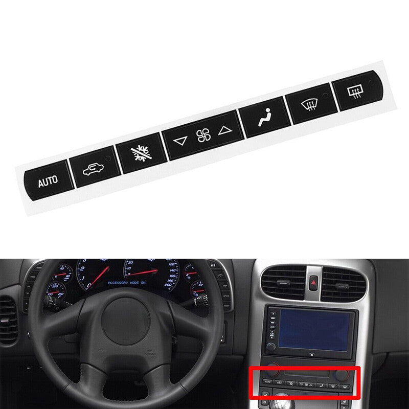 A/C Climate Control Button Repair Decals Sticker Fit for Chevy for Corvette C6 05-13