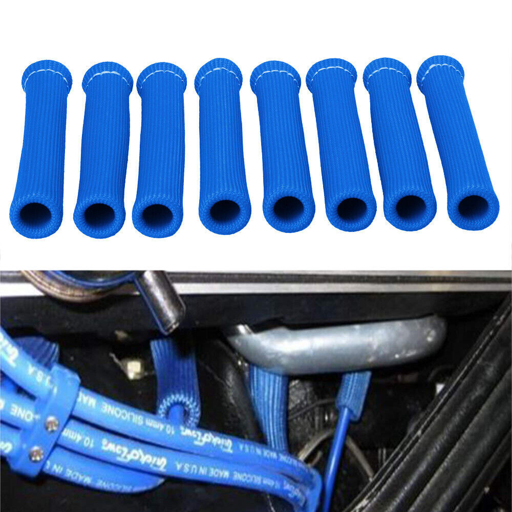 1800¡ã Spark Plug Shoe Heat Insulation Protective Cover 8-Piece Blue