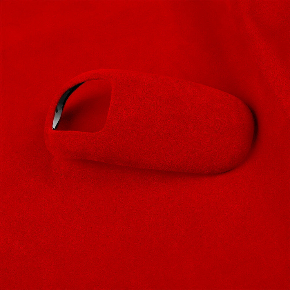 Suede Wine Red Console Gear Shift Knob Cover for Audi for A8 2011-17 Car Accessories
