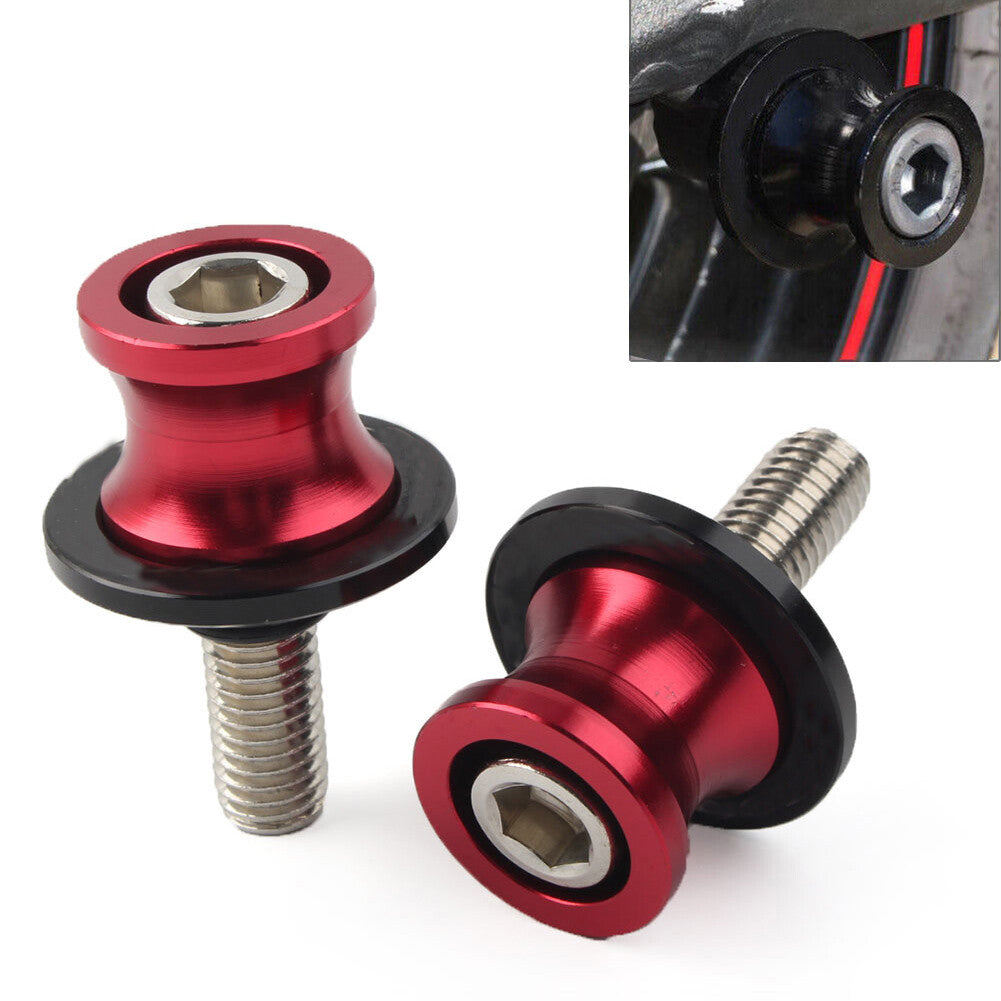 CNC Swingarm Spools Slider Stand Screws 8MM for KAWASAKI ZX6R 2012-2021 Red 2PCs