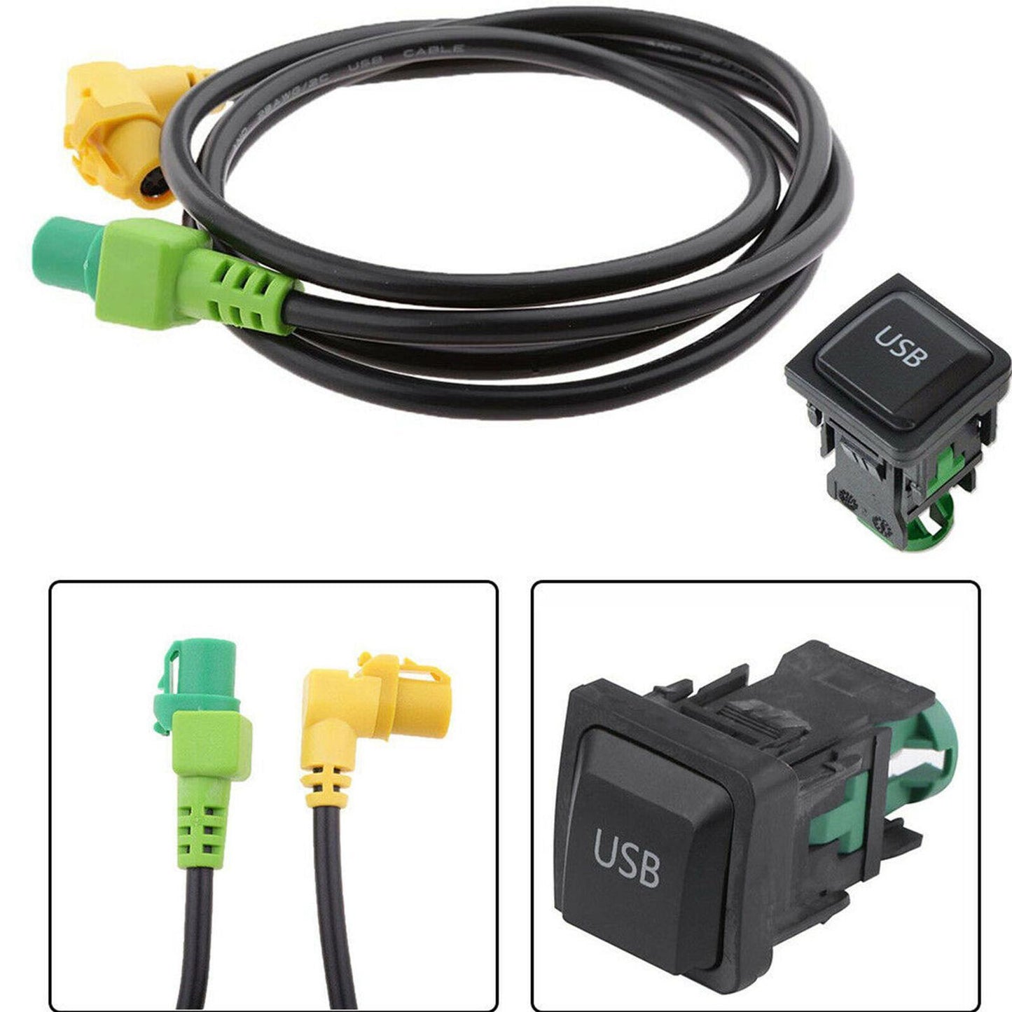 Car AUX USB Switch Cable Wiring For RCD510 RCD310 for VW for Golf /GTI/R MK5 MK6 for Jetta