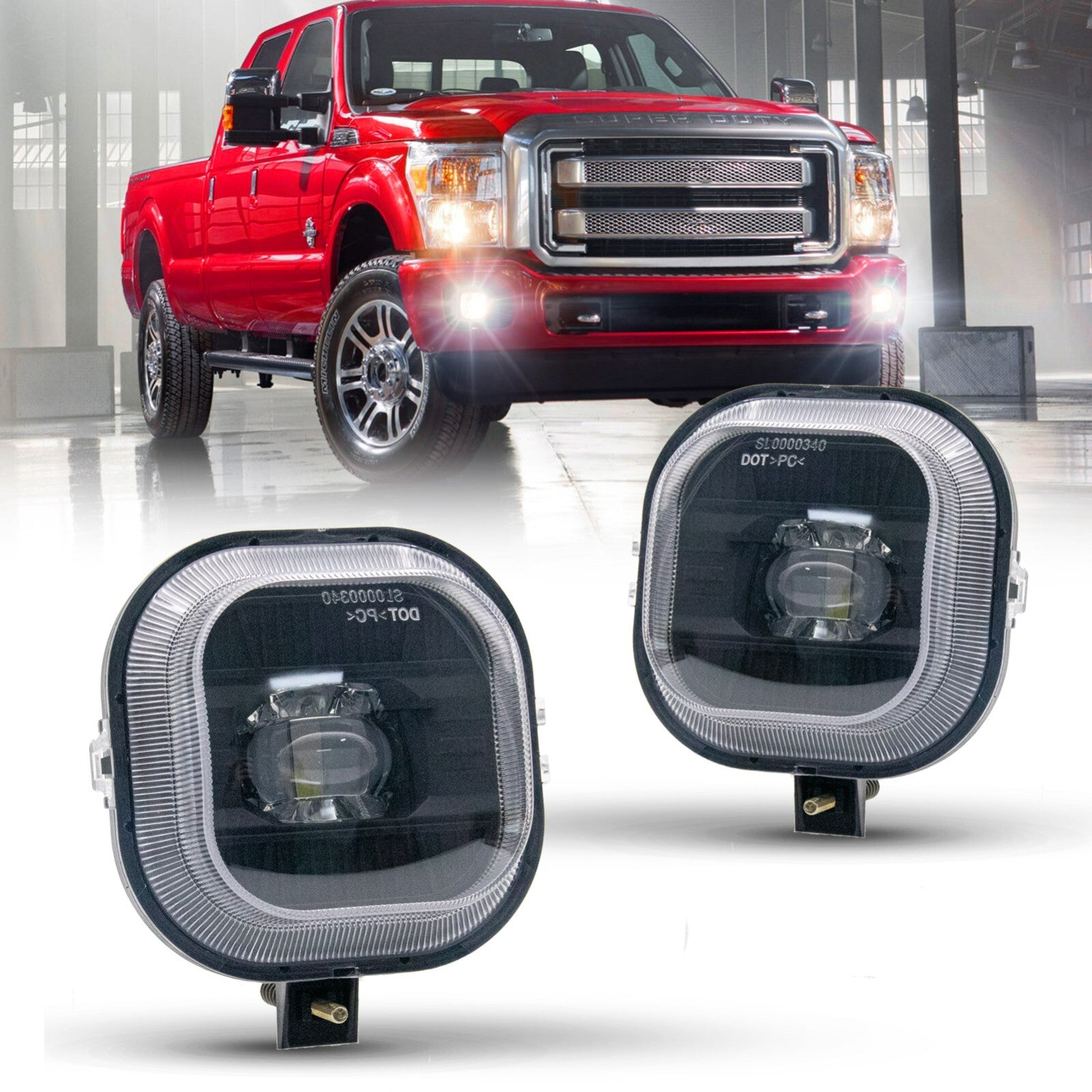 LED fog light assembly suitable for 1999-2016 for Ford F250 F350 F450 Super Duty