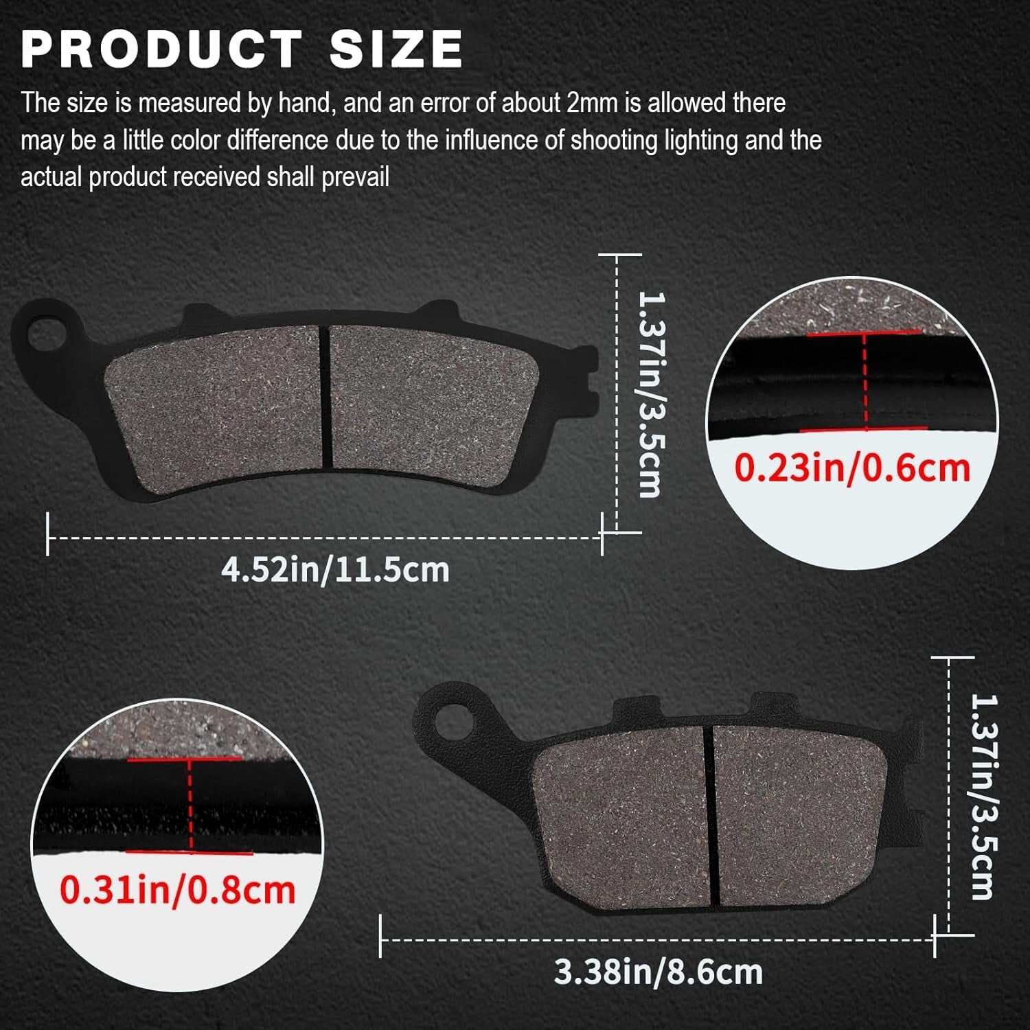 Front and Rear Brake Pads for Kawasaki EN650 EN 650 Vulcan S 2015 2016 2017-2020