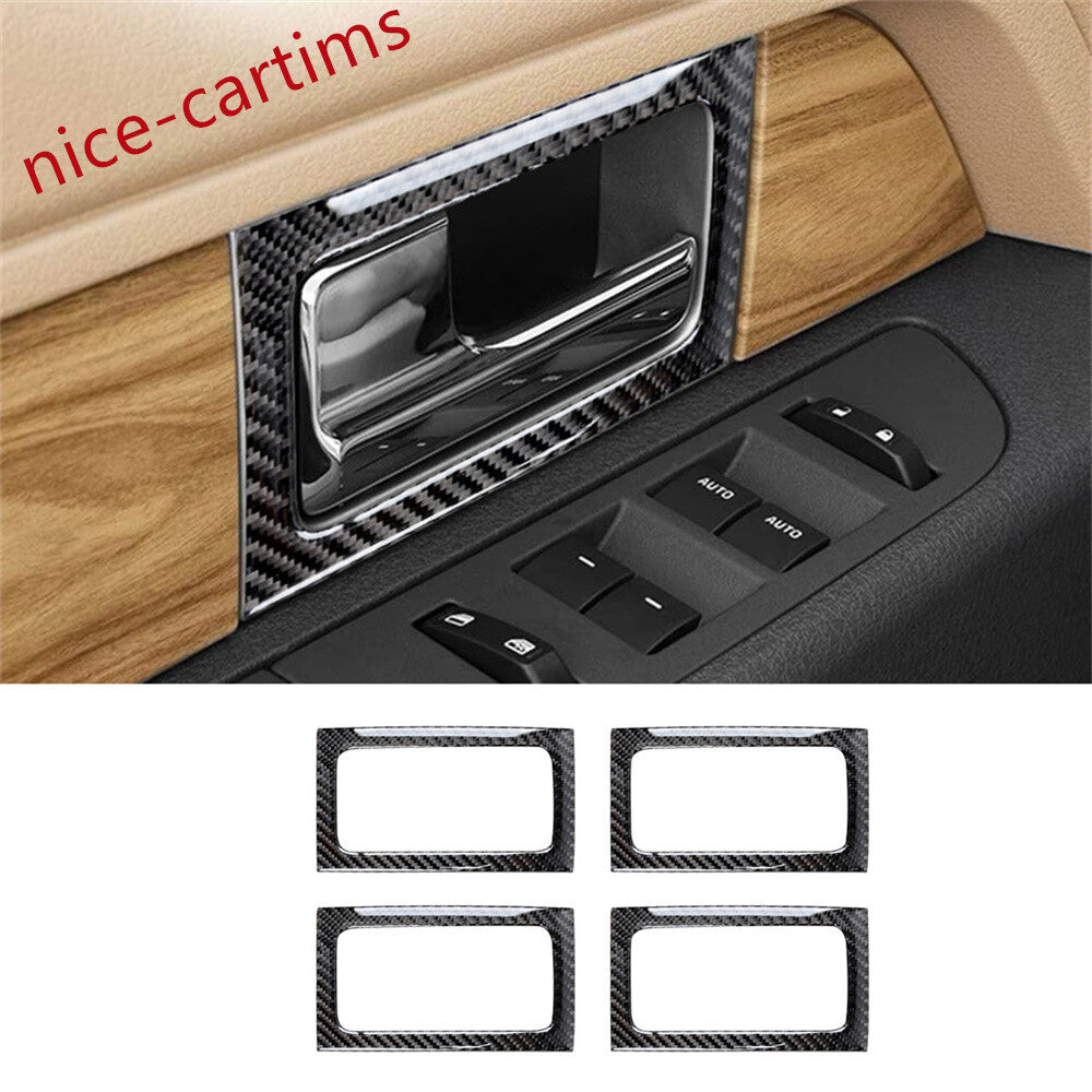 Carbon Fiber Interior Door Handle Panel Trim for Ford F150 2009-2014 Accessories