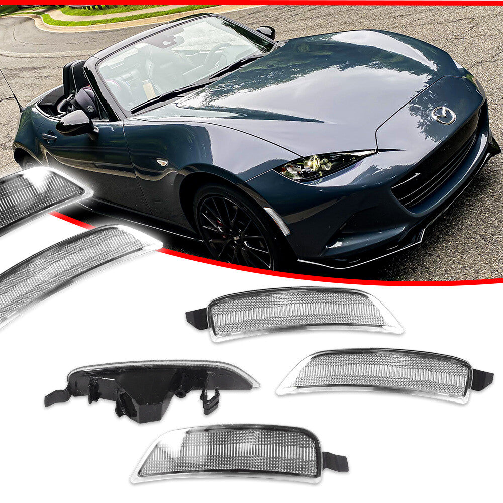 Transparent Front and Rear Marker Light Housing Kit for 2016-2022 for Mazda Miata MX-5