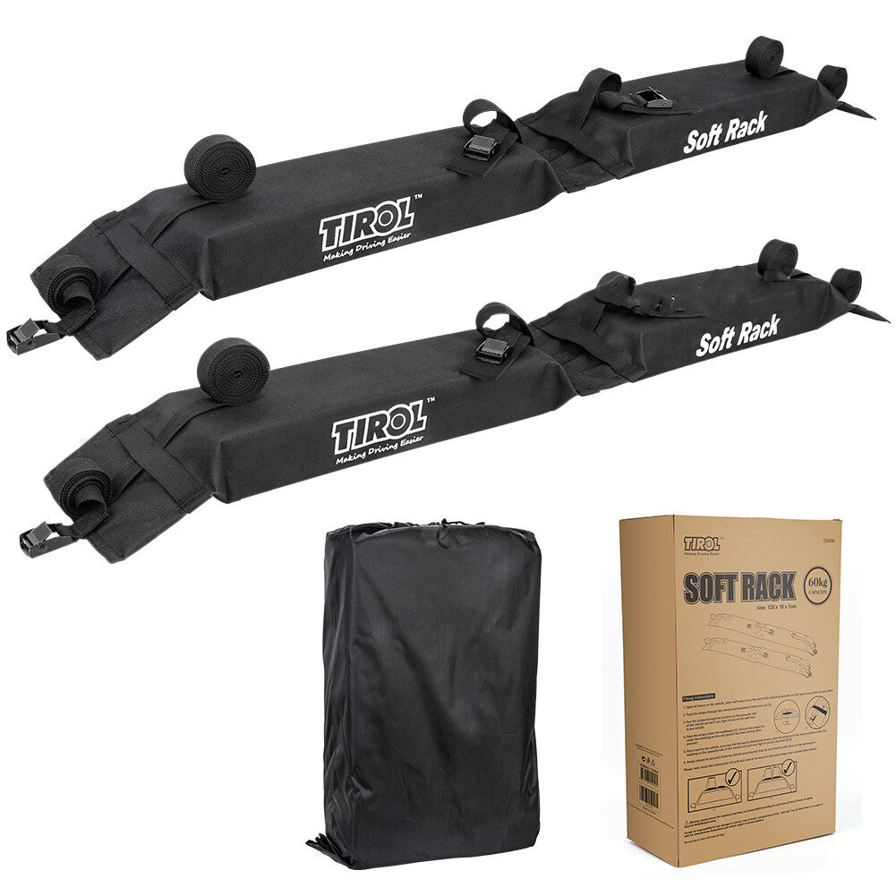 Load 60kg Car Soft Roof Rack Set Car Large Luggage Carrier Surfboard Traveling