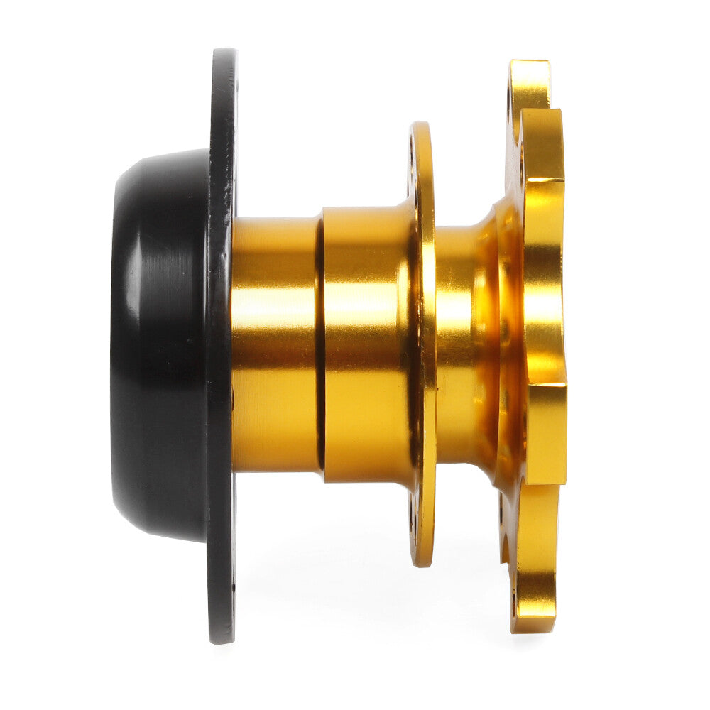 Gold 6-Holes Steering Wheel Quick Release Snap off Hub Adapter Boss Kit