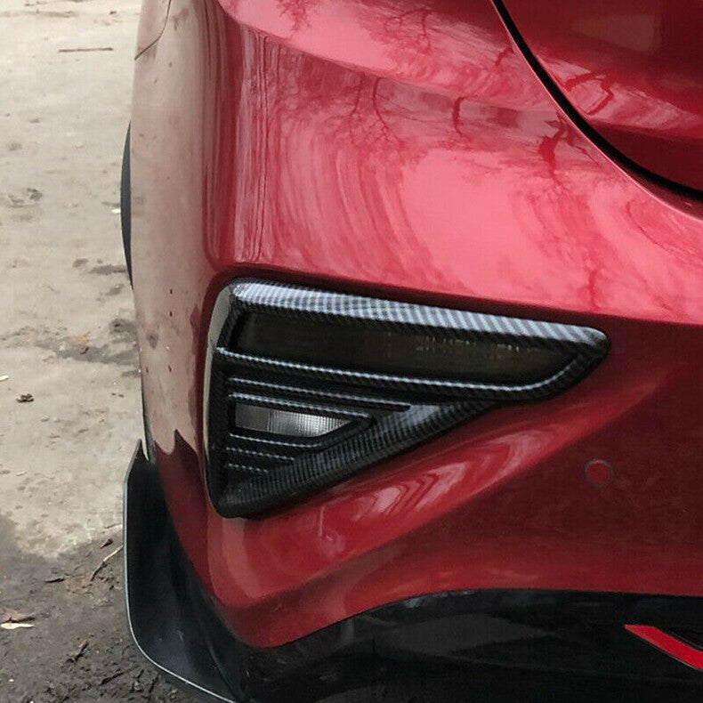 Carbon fiber Car Rear bumper Fog Light Frame Cover Trim for Kia Forte 2019-2021
