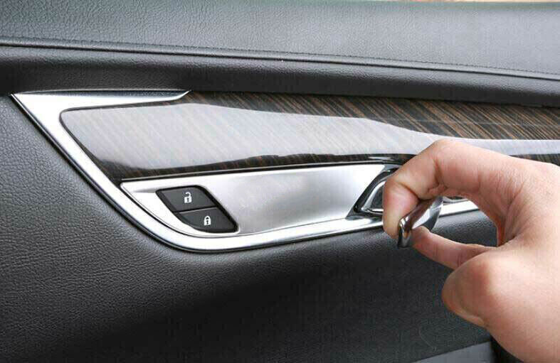 Fit for Cadillac XT5 2017-2024 Matte Silver Car Inner Door Bowl Sticker Trim 4X
