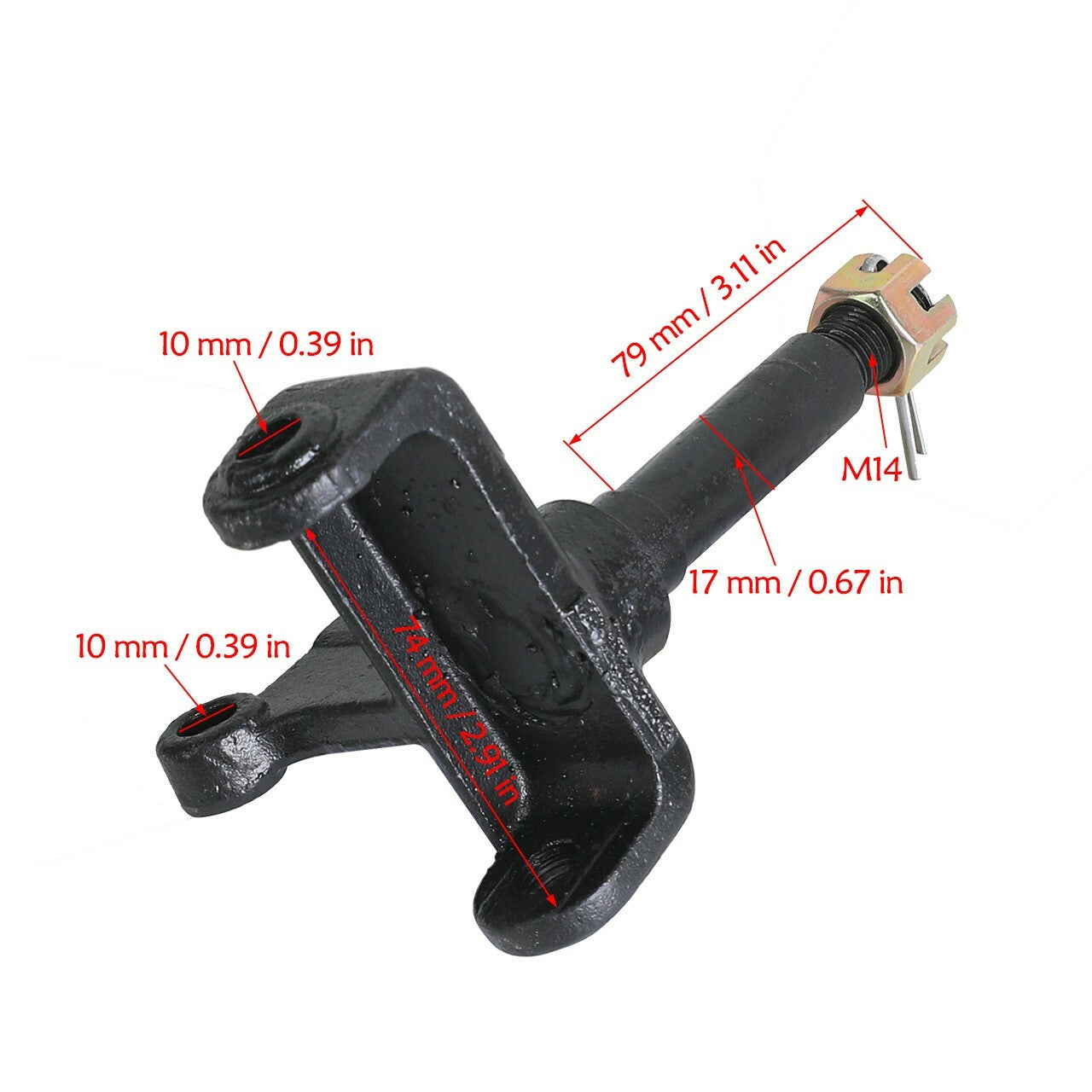 Front brake drum, hub steering spindle joint, suitable for all-terrain vehicles, four-wheel off-road vehicles, 6 7 tires