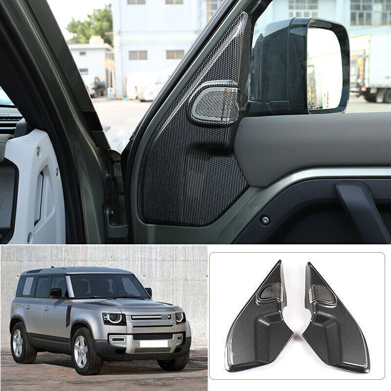 2P for Land Rover for Defender 20-25 Carbon Fiber A Pillar Speaker Sound Cover Trim