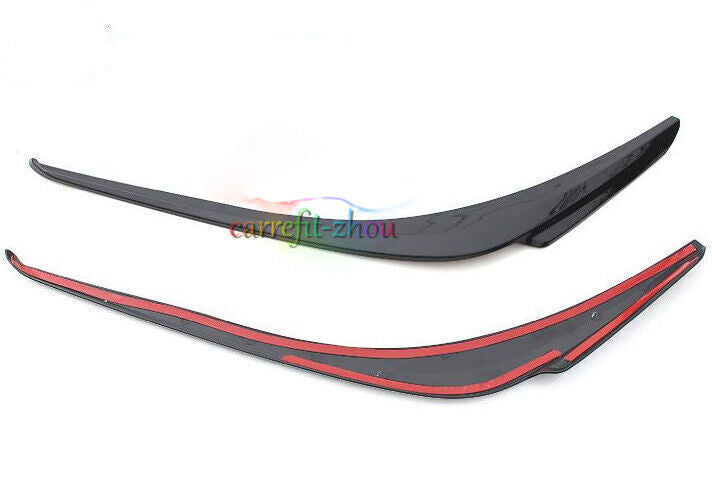 2P Gloss Black Front Headlight Eyebrows Eyelids Trim for Toyota for Corolla 20-24