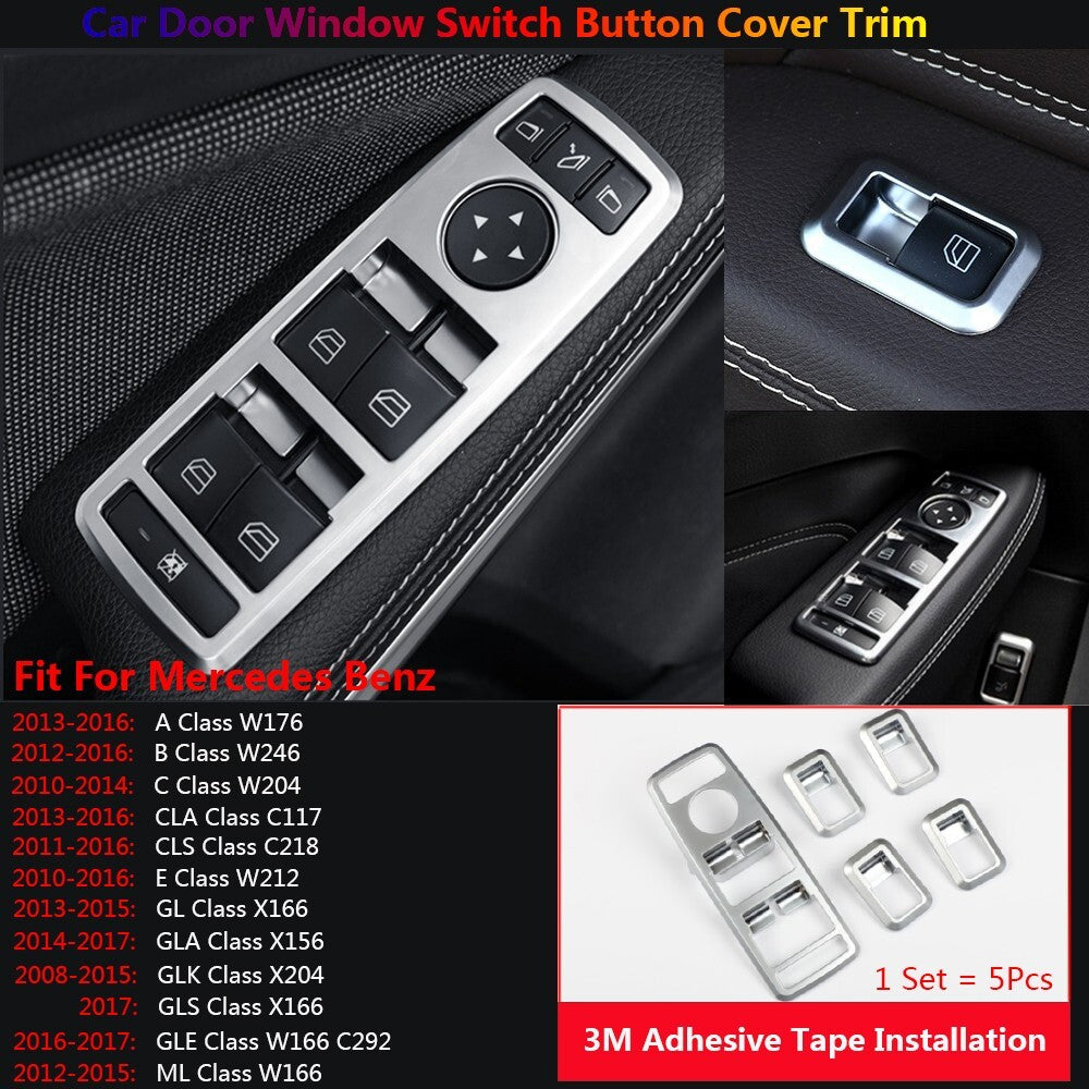 for Mercedes-Benz A B C E CLA CLS GL GLA GLK GLE ML Car Window Switch Cover Trim