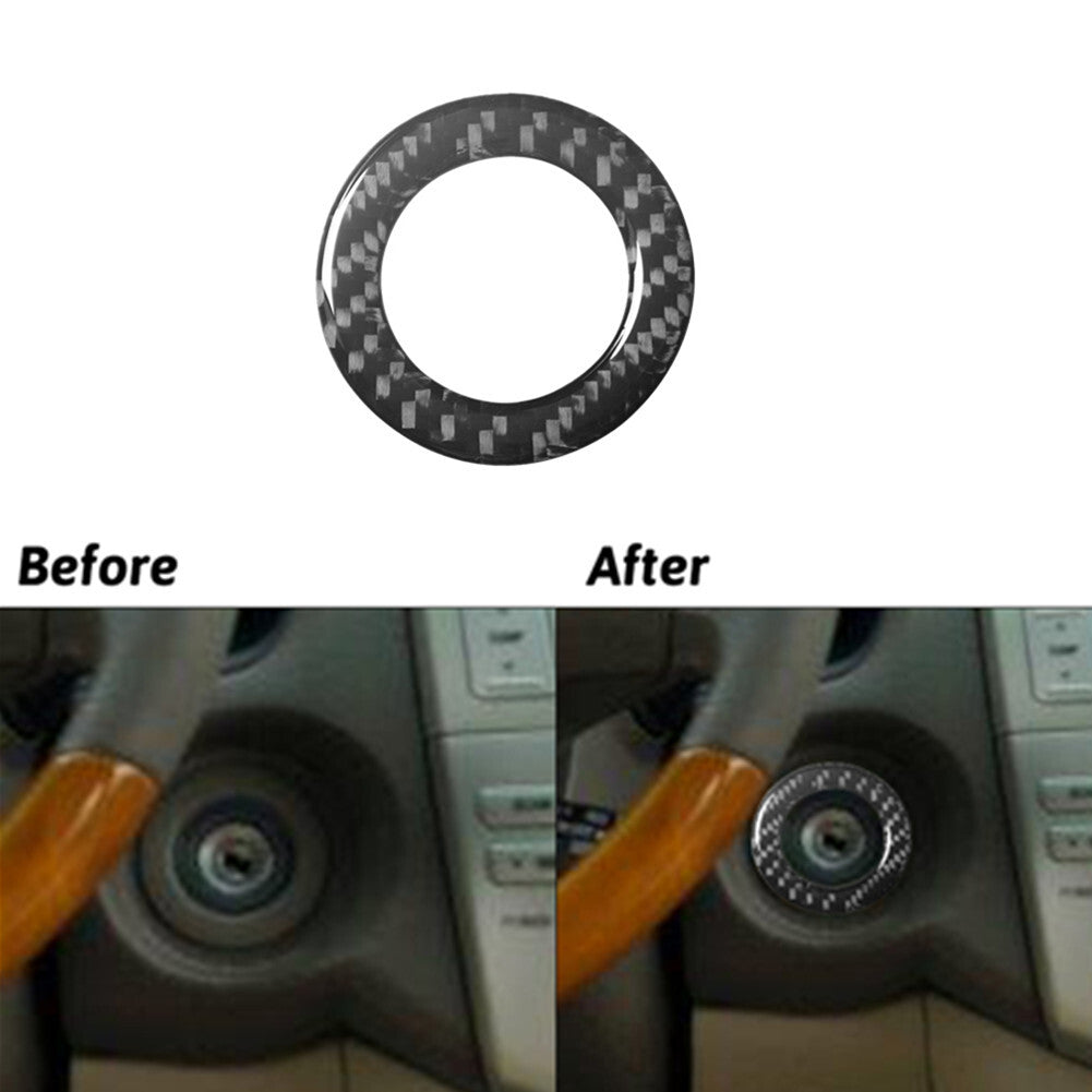 Carbon Fiber Ignition Key Ring Cover Trim for LEXUS RX330 2004-06 RX350 2006-09