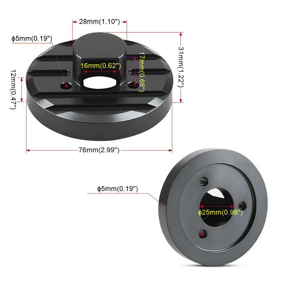 Aluminum alloy black antenna base protective cover suitable for Jeep for Wrangler 2007-2020 JK JL JKU Batmobile