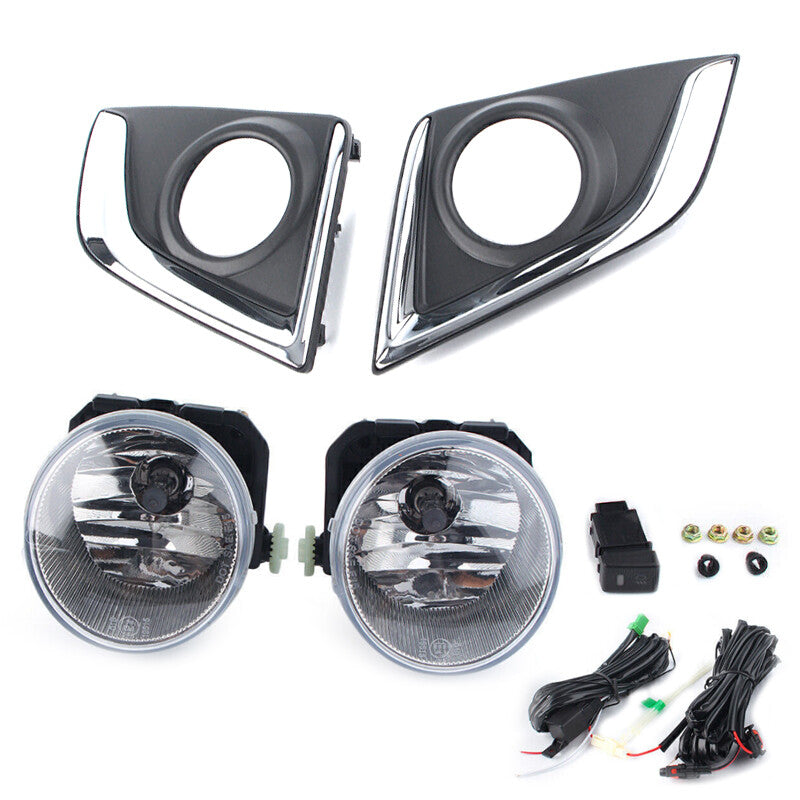 Fog light kit + wiring switch cover for Isuzu D-Max Hi-lander V-Cross UT 4WD 2016-17