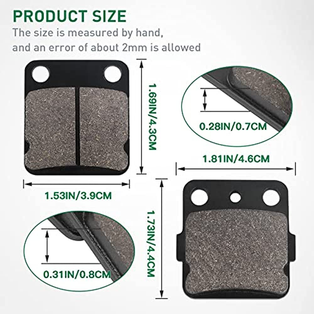 Front Rear Brake Pads for Yamaha Blaster 200 YFS200 2003 2004 2005 2006 YFM350