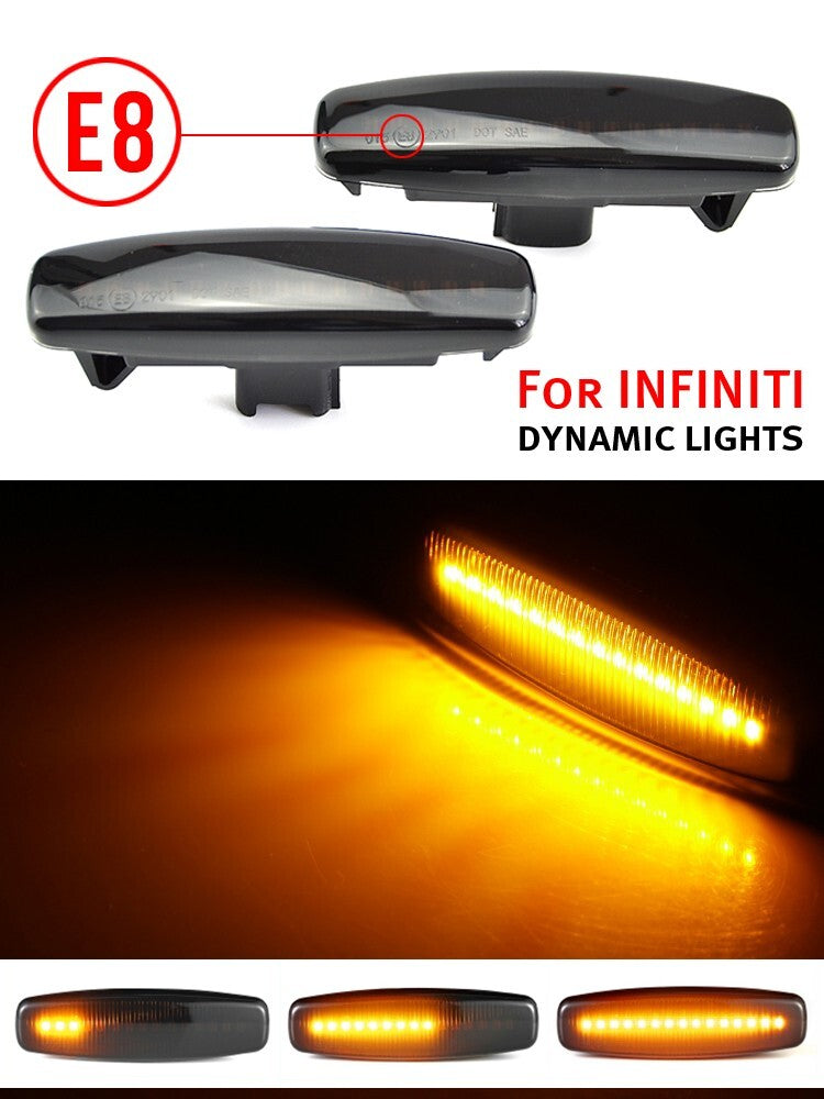 Dynamic Side Marker Light Turn Signal Light for Infiniti FX37 EX35 for Nissan Fuga