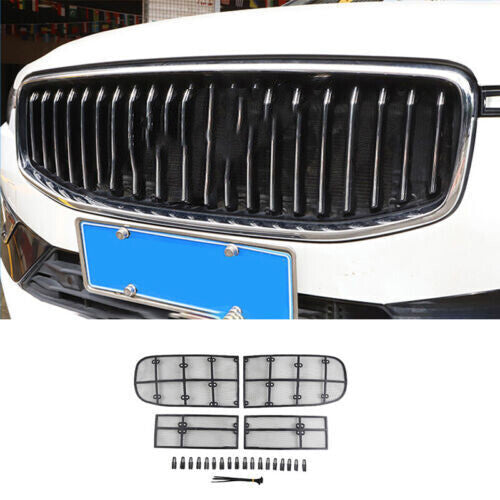 for Volvo XC60 2018-23 Black Steel Front Grille Center Mesh Anti-Insect Net 1Set