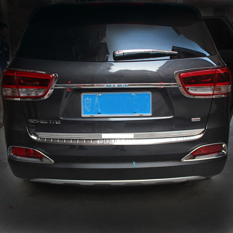 for Kia Sorento 2016-2018 S.Steel Chrome Tailgate Trunk Lid Protect Cover Trim