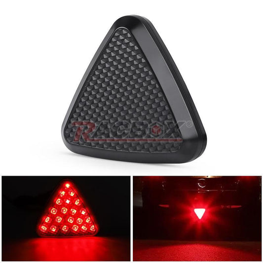 Car Style Triangle LED Rear Stop Bumper Tail Third Brake Light Flash Universal