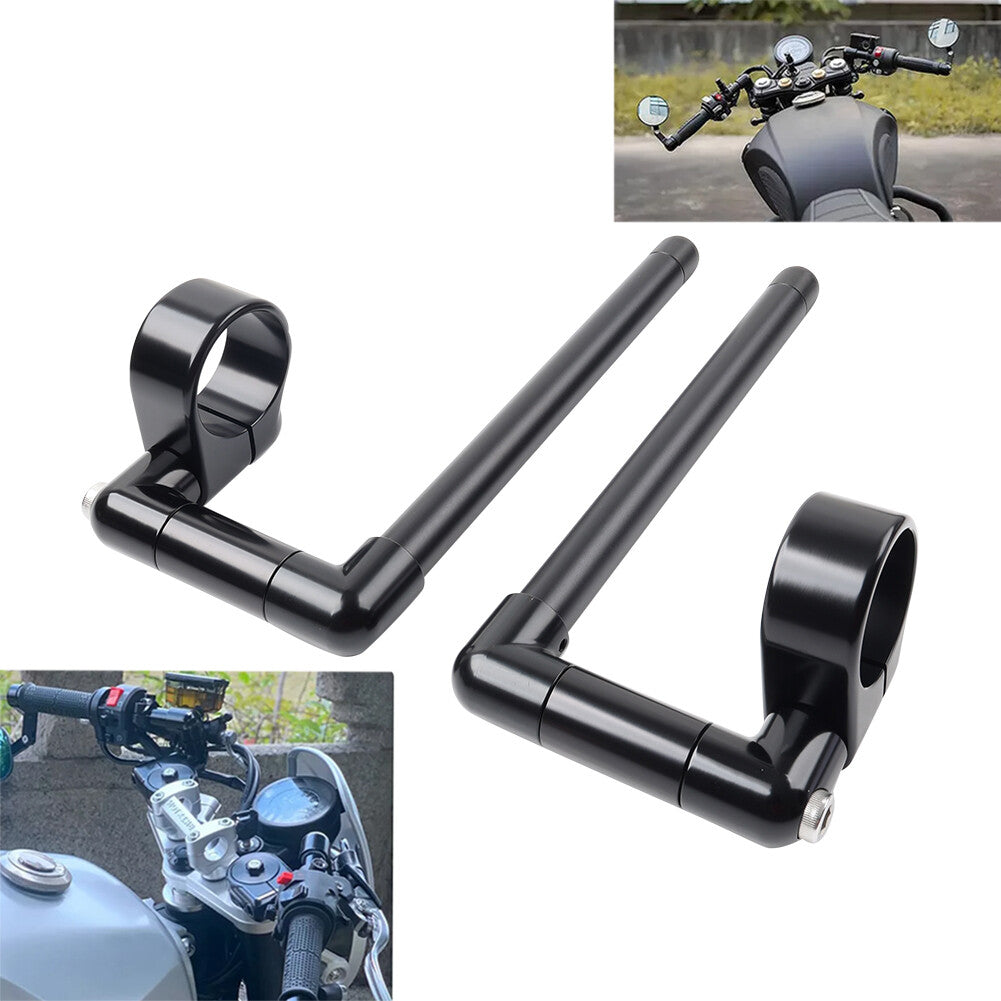 Motorcycle 51MM Cafe Racer Bars 7/8 Universal Clip-On Handlebar Fork Tube