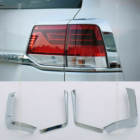 Chrome Rear Tail Light Lamp Cover Trim for Toyota for Land Cruiser LC200 2016-2021