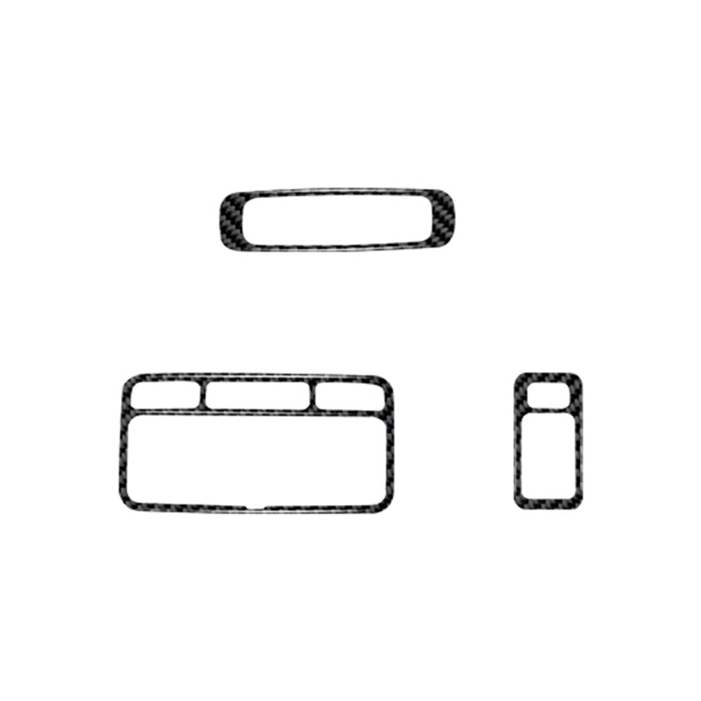 3X Carbon Fiber Interior Skylight Panel Cover Trim for Honda for Civic Si 2002-2005