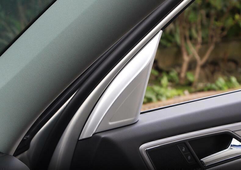 for VW Atlas 2018-23 Matt Silver Front A Pillar Post Speaker Sound Cover Trim 2X