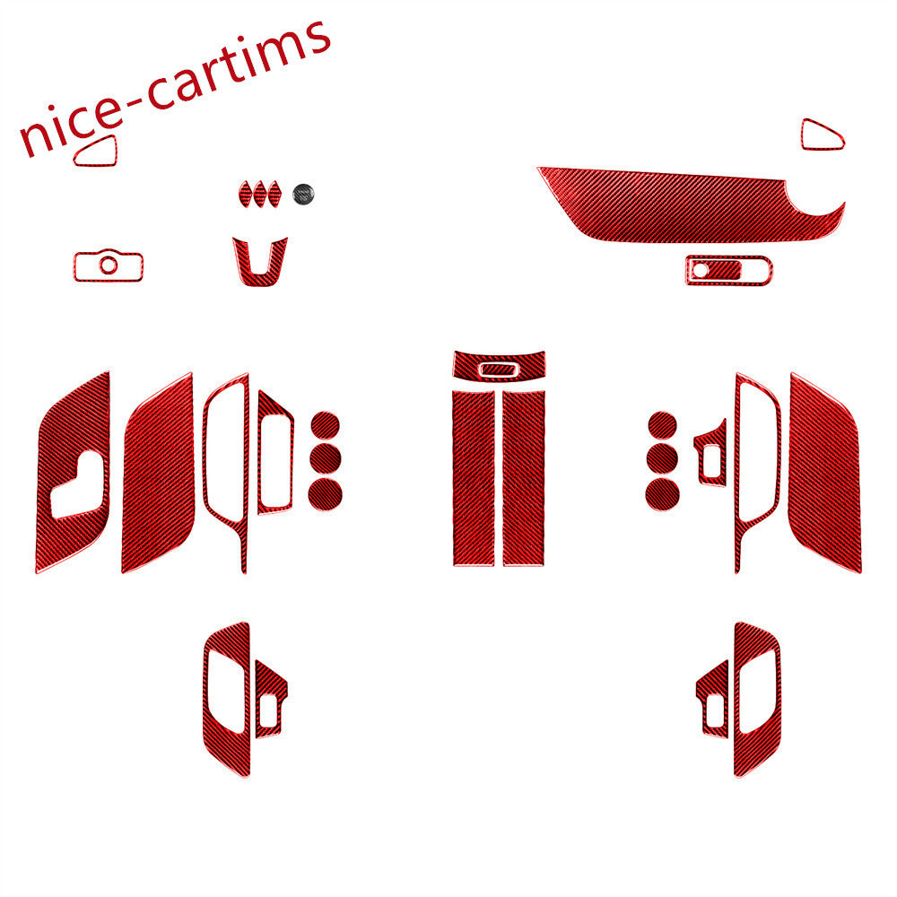 31¡ÁRed Carbon Fiber Interior Full Set Trim Kits for Benz B GLB Class W47 2020-23