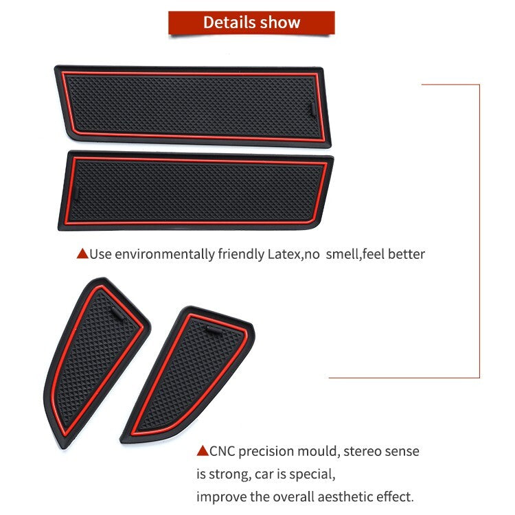 Anti-Slip Gate Slot Mat for Honda Accord 2023 Door Groove Pad Cup Holder