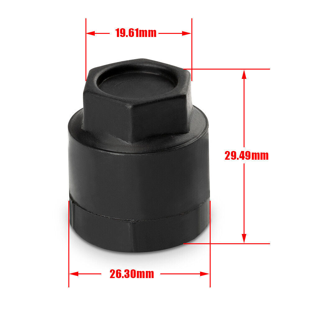 5-Pack LUG NUT COVERS Caps for BUICK for Chevrolet for GMC , Black, 10028614,