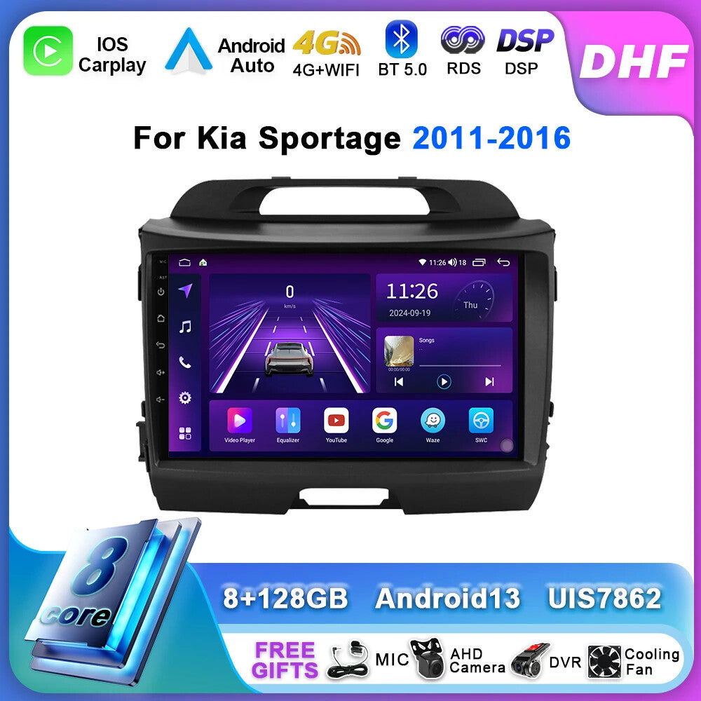 Android Car Radio for KIA Sportage 2011-2016 Auto GPS Multimedia Player Screen