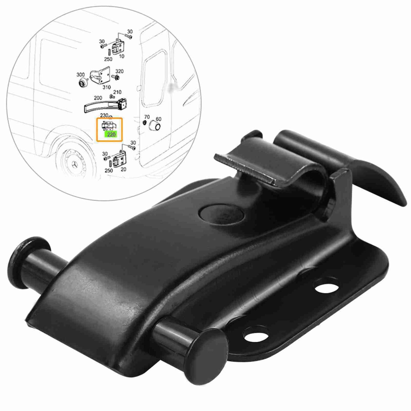 Rear Door Bracket Locator for Sprinter 0619 Crafter 3035 0614 9067600428