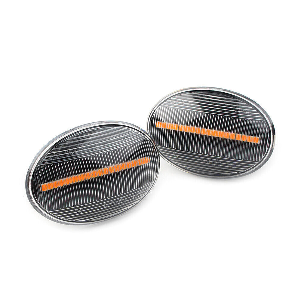 2X Dynamic Clear LED Side Marker Signal Light for MINI Cooper R55 R56 R57 R58