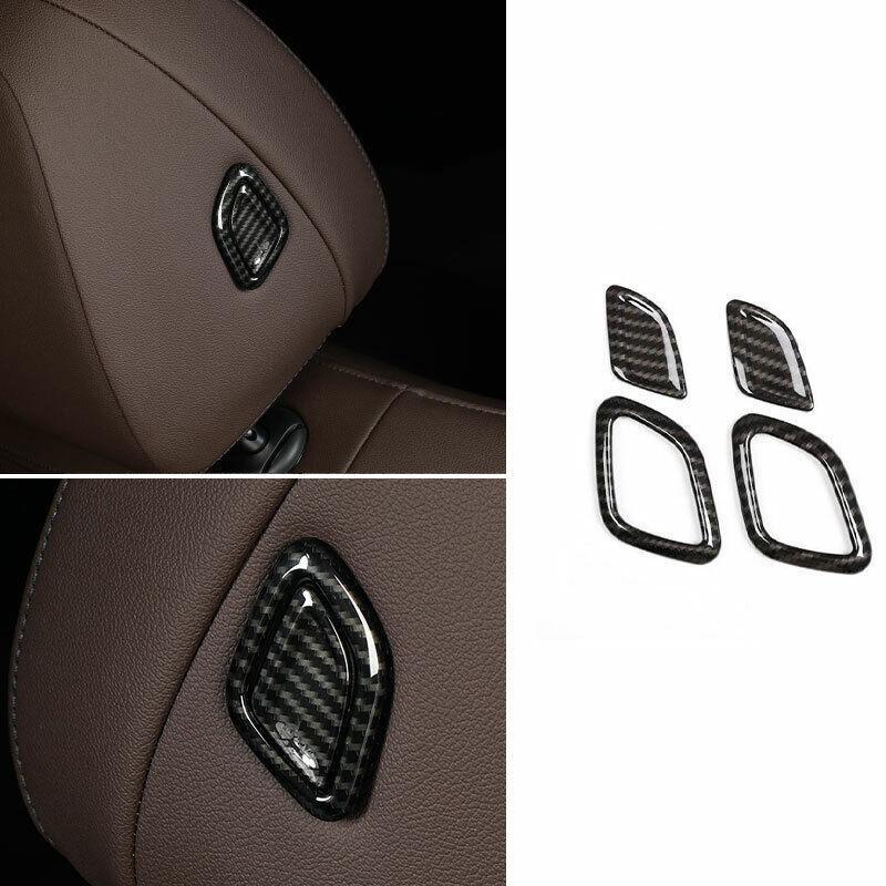 for BMW 3 Series G20 2019-2021 Carbon Fiber for Seat Headrest Button Ring Cover Trim