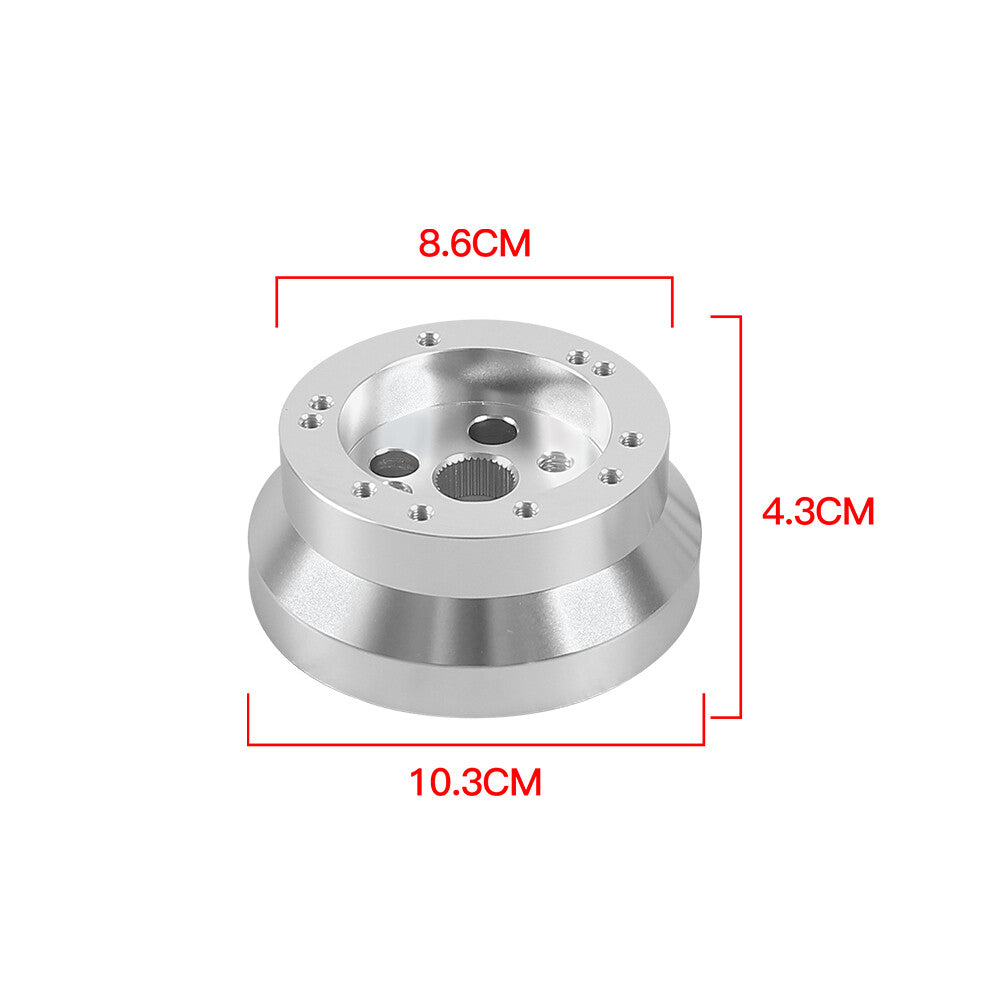 5 6 Hole Steering Wheel Polished Short Hub Adapter, Ididit, GM, for Chevy B
