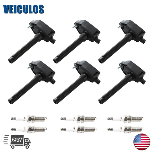 6x Ignition Coils  6x Iridium Spark Plugs for Chrysler for Pacifica for Jeep UF807