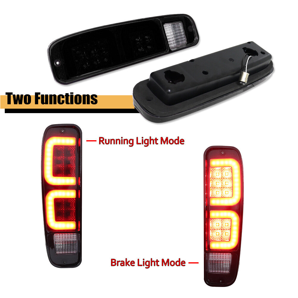 Taillight smoke lens red LED kit suitable for 74-91 for Ford F150 F250 F350 Bronco F100