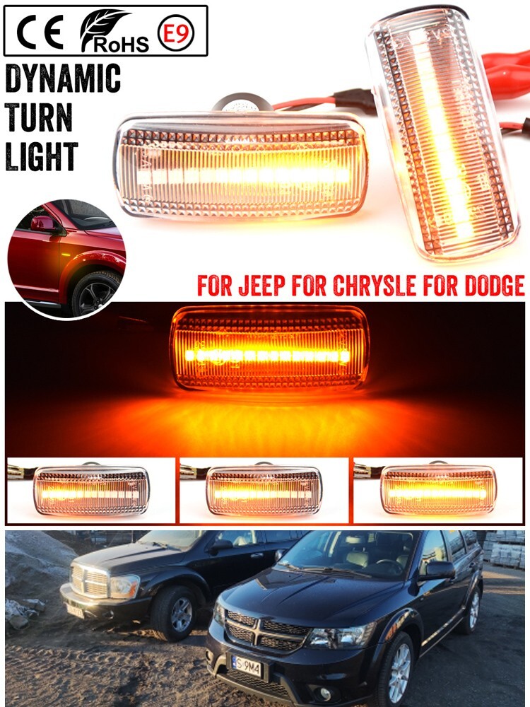 Dynamic Side Marker Light for Jeep Patriot Liberty for Chrysler for Dodge for Lancia Flavia