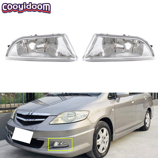 For 2006-2008 for Honda City Front Bumper Fog Light Fog Lamp Left+Right