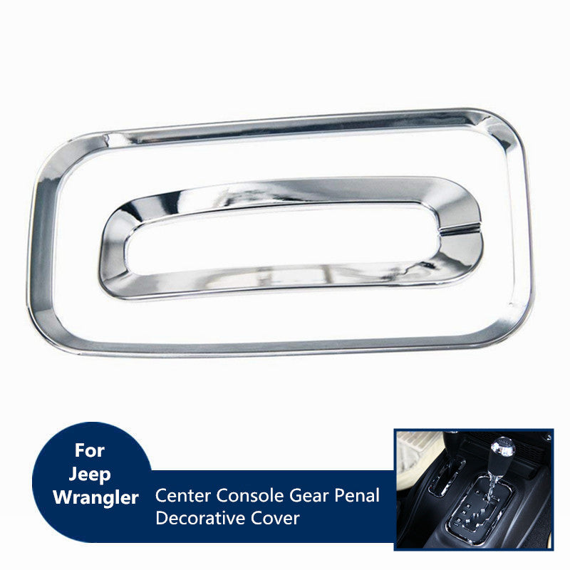 for Jeep for Wrangler JK Unlimited 2011-2017 Chrome Gear Shift Knobs Cover Trim 2PCS