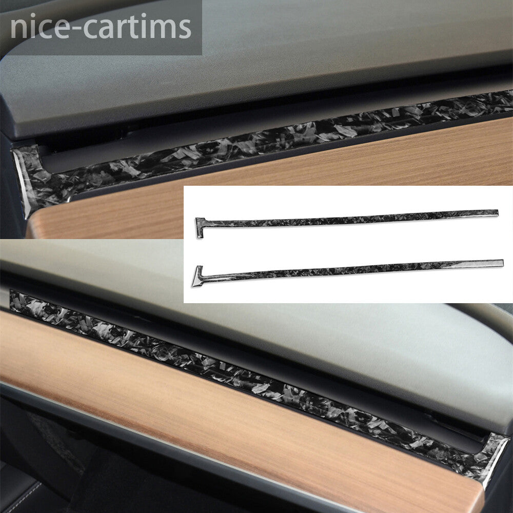 Forged Carbon Fiber Central Control Decor Panel Trim for Tesla Model 3 / Y 2017+