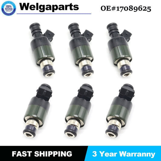 Set of 6 17089625 New Fuel Injectors Fit for Isuzu Rodeo for Honda Passport 3.2L 1992-95