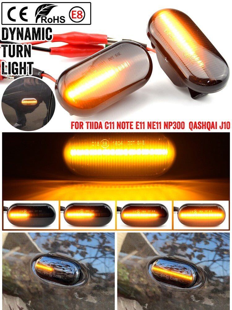 Dynamic Side Marker Turn Light for Nissan Camiones Dualis NP300 Pathfinder Latio